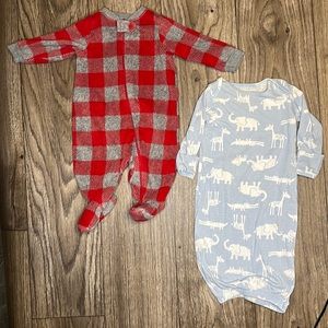 0-3 month set of 2 pajamas- baby boy